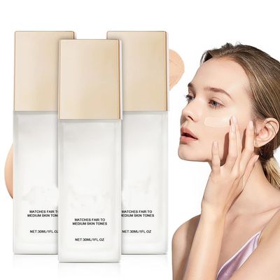 Color Changing Magic Foundation, 2025 Upgrade Color Changing Foundation, Mature Skin Makeup CC Concealer,Flawless Warm Skin Tone BB Cream for Women Men (Foundation/3pcs)