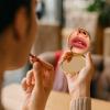 8 PCS Compact Mirror Bulk, Gold Compact Mirror with 1x 2x Magnification, Metal Round Shell, Folding Compacts Mirrors Bulk Portable Mini Pocket Mirrors for Women Party Favors Gifts Travel Daily Use view 4