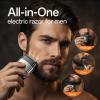 Electric Razor for Men, Foil Shavers Beard Trimmer for Men, Mini Face Shaver for Men, Portable Cordless Travel Body Hair Shaver for Facial, Neck view 2