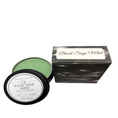 3oz Solid Body Butter and 5oz Goat Milk Handmade Soap set (Basil, Sage, Mint)