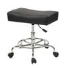 Adjustable Height Backless Rolling Stool - Leather Hydraulic Salon Chair for Spa, Tattoo, Mechanic & Garage Work - Set of 4 Low Rolling Stools view 1