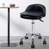 Adjustable Rolling Swivel Salon Stool with Backrest - Set of 2, Height-Adjustable Drafting Chair for Tattoo, Facial, Medical Spa Use - Black Design view 1
