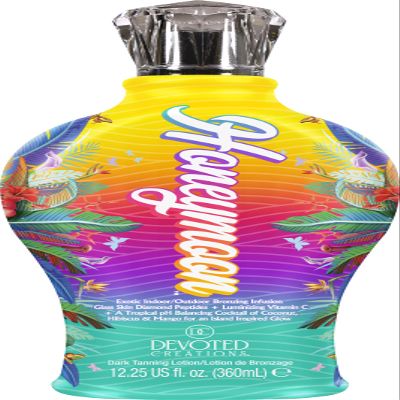 Devoted Creations Honeymoon - Radiance Boosting Indoor/Outdoor Glowing DHA Bronzer Dark Tanning Lotion