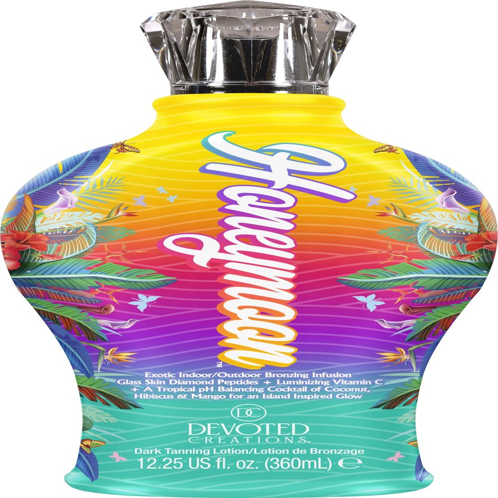 Devoted Creations Honeymoon - Radiance Boosting Indoor/Outdoor Glowing DHA Bronzer Dark Tanning Lotion