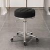 Adjustable PU Leather Rolling Stool for Beauty Salon & Counter Work, Swivel Bar Stool with 5-Wheel Base, Comfortable & Versatile Height Adjustable Seat view 1