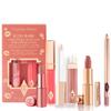 Charlotte Tilbury Holiday Kit - Pillow Talk Matte Revolution Lipstick + Lip Cheat Liner + Lip Lustre Gloss & Icon Baby Duo - Iconic Nude-Pink Shades for a Gorgeous, Glossy Pout, All Season Long view 1