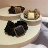 Hair Ornaments Retro Atmosphere Frosted Rubber Paint Square Buckle Wrinkled view 2