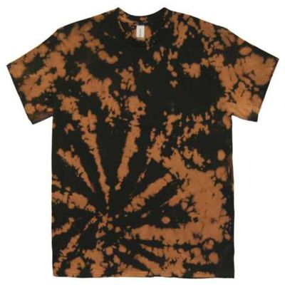 Bleach Offset Spiral Tie Dye Short Sleeve T-Shirt (US, Alpha, XX-Large, Regular, Regular)