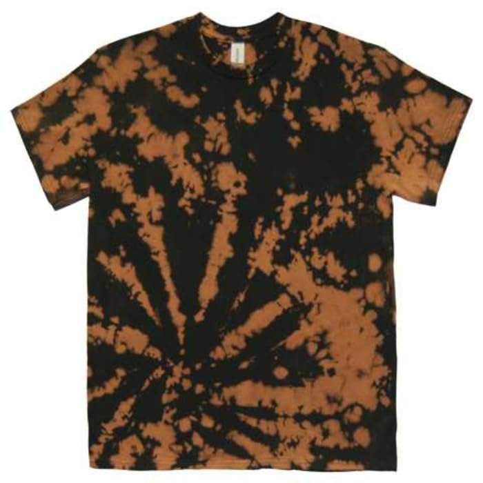 Bleach Offset Spiral Tie Dye Short Sleeve T-Shirt (US, Alpha, XX-Large, Regular, Regular)
