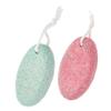 Mikinona 2Pcs Double-Sided Volcanic Pumice Stone Foot Scrubber with Storage Box Dead Skin Remover Callus Remover for Smooth Feet Relaxing Massage and Booster Random Color view 1