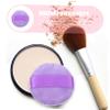 Beatifufu 5Pcs Purple Dual-sided Velvet Powder Puff Soft Fluffy Loose Powder Applicator for Makeup Cosmetics Skin-friendly Makeup Tools for Women and Beauty Salon Use view 3