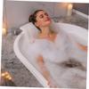 Beatifufu Elastic White Bathtub Pillow with Suction Cups for Bathroom Bath Tub Neck and Head Support Cushion Breathable and Comfortable for Adults and Elderly Non-Slip Bath Shower Accessory view 4