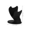 COOLHIYA Shaving Razor Holder Stand for Men Compatible with Various Brushes and Razors Open Air-dry Design for Clean Grooming Tools Bathroom Countertop Organizer Sleek Black Finish view 2