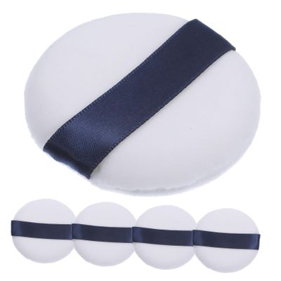 Beatifufu 5Pcs Supple Makeup Powder Puff for Foundation Cream Liquid and Dry Cosmetics Soft Round Velour Applicators for Face Washable and Portable Beauty Tools Random Color