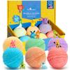 Poke Monster Bath Bombs for Kids with Surprise Inside (6 Pack) - Large Bubble Bath Bomb for Boys & Girls - Fruity Scent, Skin-Safe, USA Made, Birthday & Holiday Gift by Two Sisters view 1