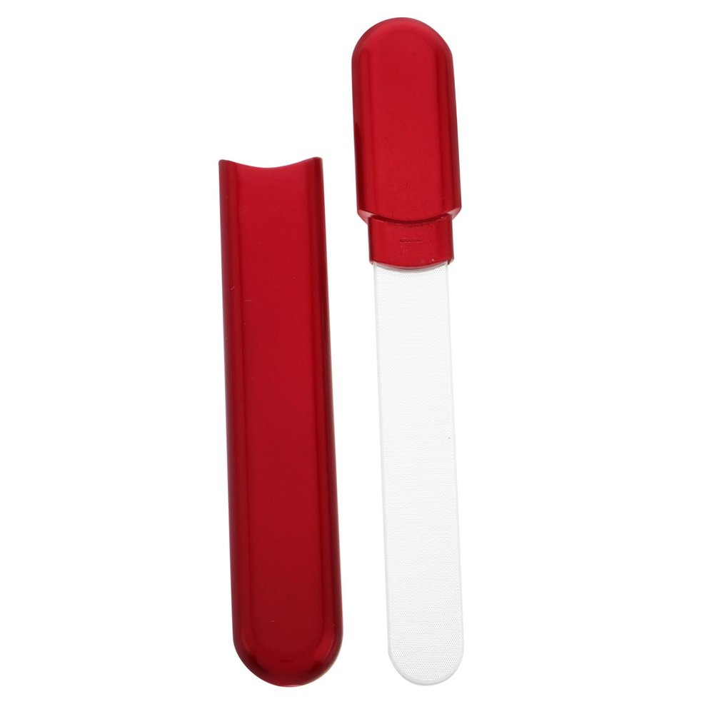 Beatifufu Crystal Glass Nail File with Handle Double-Sided Nano Buffer and Polisher for Gentle Nail Shaping and Polishing Pedicure and Manicure Tool with Comfortable Grip