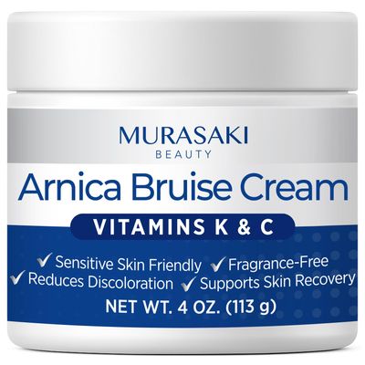 Arnica Bruise Cream Extra Strength: Fast Healing for Bruising and Swelling on Thin & Sensitive Skin - Enriched with Arnica Montana & Vitamins K, C & E - Daily Care for Teens, Adults & Seniors 4oz