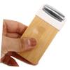 Beatifufu Natural Jade Facial Roller Massage Tool with Stainless Steel Frame Portable Wood Skin Care Massager for Face and Head Relaxation Compact Travel Go Use view 4