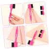 Gogogmee Portable Eyebrow Comb Brush with Replaceable Heads for Women Dual-function Edge Brush and Brow Spoolie for Precise Shaping Trimming Stray Hairs Compact Makeup Tool in Stylish Rose view 2
