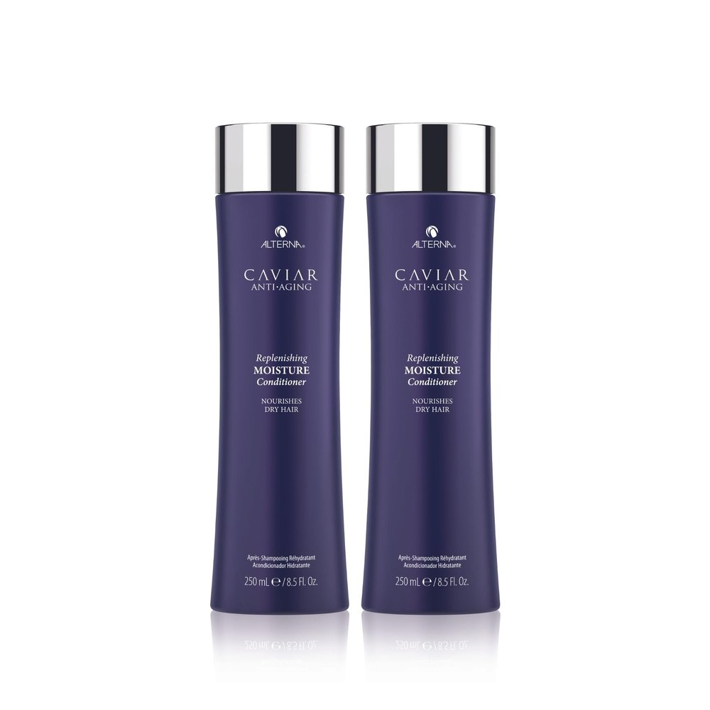 Alterna Haircare CAVIAR Anti-Aging Replenishing Moisture Conditioner, 8.5 Fl Oz | Protects, Restores and Hydrates | Sulfate Free (2 Pack)