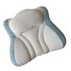 Beatifufu Bathtub Pillow with Suction Cups Lightweight Breathable Spa Neck Rest Cushion for Soaking Tubs Portable Bath Pillow for Bathtubs Easy to Install and Remove Blue view 1