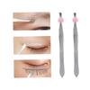 Beatifufu 2Pcs Stainless Steel Bevel Eyebrow Clip Tweezers with Flat and Diagonal Mouths Precision Makeup Tool for Facial Hair Removal Portable and Eyebrow Clamp for Women Random Color view 3