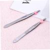 Beatifufu 2Pcs Stainless Steel Bevel Eyebrow Clip Tweezers with Flat and Diagonal Mouths Precision Makeup Tool for Facial Hair Removal Portable and Eyebrow Clamp for Women Random Color view 4