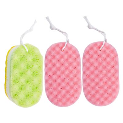 Anneome 3pcs Exfoliating Shower Sponges Gentle Body Scrubber Puff for Women and Men Soft Mesh Bath Scrubbers for Deep Cleansing Sensitive Skin Friendly Fast Drying and Bath Accessories