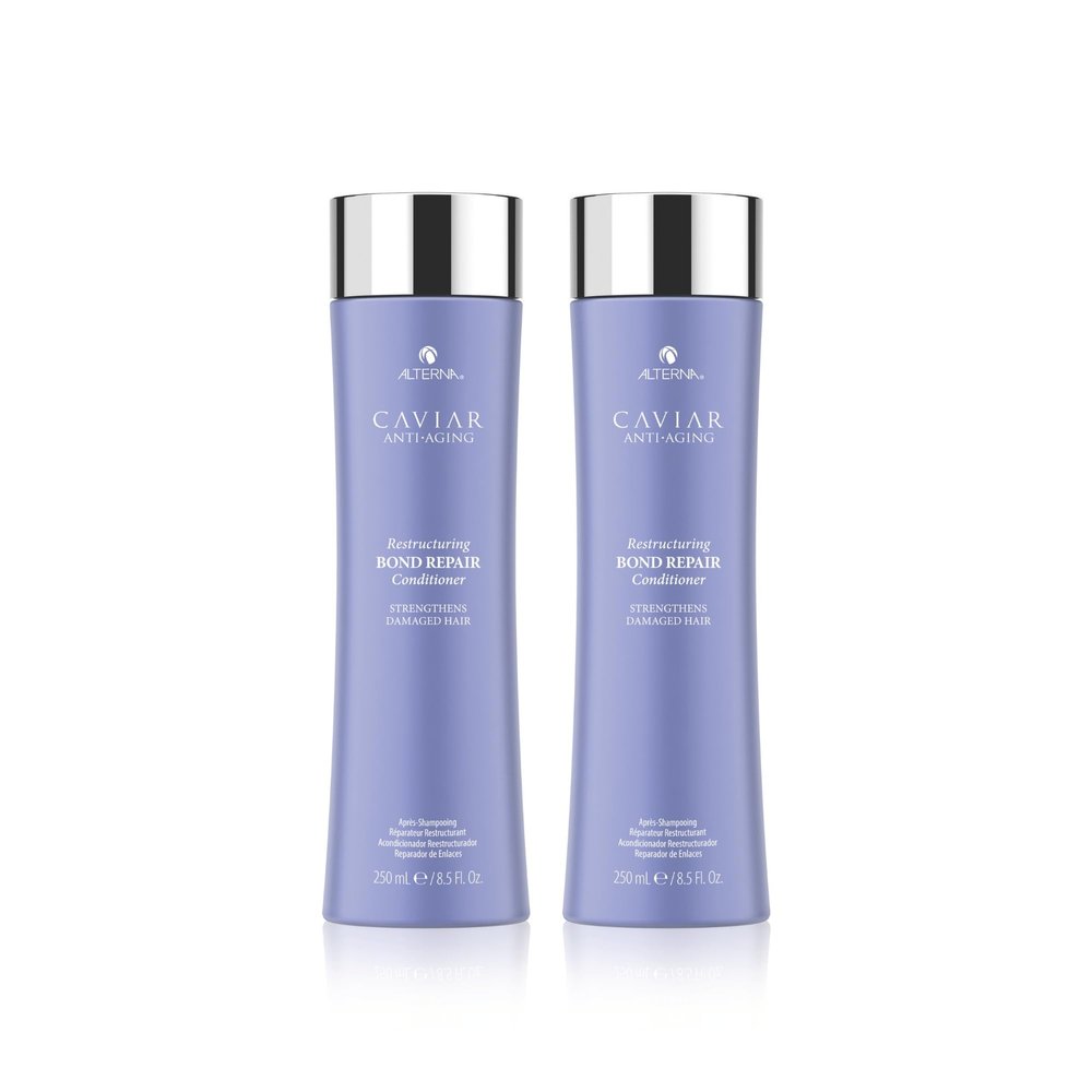 Alterna Haircare CAVIAR Anti-Aging Restructuring Bond Repair Conditioner, 8.5 Fl Oz | For Brittle, Damaged and Split Ends | Repairs, Strengthens and Protects Damaged Hair | Sulfate Free (2 Pack)
