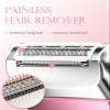 Cordless Electric Razors for Women, Travel Electric Shaver with LED Display, Rechargeable Body Trimmer Shaver for Private Area, Face Underarms Bikini,Lips,arms, Legs (Pink) view 3