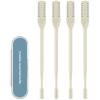 Asddage 4Pcs 2-in-1 Nasal Hair Cutter, Double Sided Nose Hair Trimmer, 360 Nostril Hair Remover Tool, Manual Nose Knife with Soft Cleaning Brush for Men Women(Beige) view 1