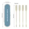 Asddage 4Pcs 2-in-1 Nasal Hair Cutter, Double Sided Nose Hair Trimmer, 360 Nostril Hair Remover Tool, Manual Nose Knife with Soft Cleaning Brush for Men Women(Beige) view 2