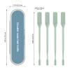 Asddage 4Pcs 2-in-1 Nasal Hair Cutter, Double Sided Nose Hair Trimmer, 360 Nostril Hair Remover Tool, Manual Nose Knife with Soft Cleaning Brush for Men Women(Green) view 2