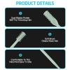 Asddage 4Pcs 2-in-1 Nasal Hair Cutter, Double Sided Nose Hair Trimmer, 360 Nostril Hair Remover Tool, Manual Nose Knife with Soft Cleaning Brush for Men Women(Green) view 3