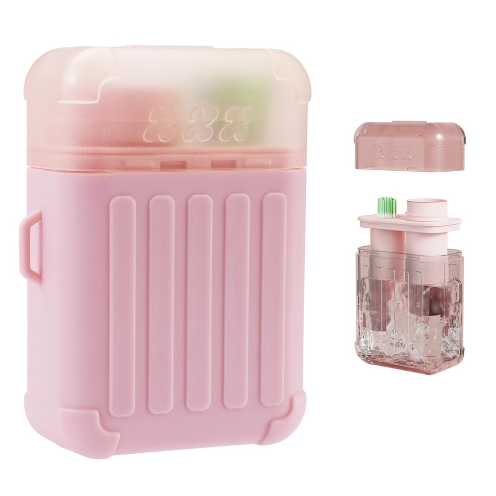 2026 New Ear Piercing Cleaner, Ear Hole Cleaner, 2 in 1 Portable Ear Piercing Cleaning Kit with 240pcs Disposable Ear Piercing Cleaning Floss & 15ml Cleaning Solution, Rose