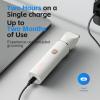 Bikini Trimmer for Women-Electric Razors for Womens Gift Body Hair Trimmer IPX7 Waterproof, Replaceable Ceramic Blade,White view 3