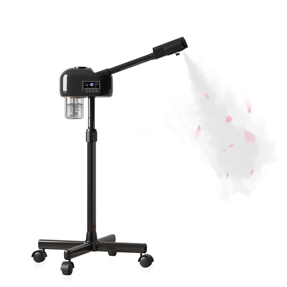 Hovinke Facial Steamer for Estheticians, Timer Function & Hot Mist, Vaporizador Facial Steamer Professional On Wheels for Home Use & Spa Salon Skin Cleasning