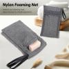 10PCS Bar Soap Pouch Exfoliating Soap Pouch,Get Soft Smooth Skin with Bubble Net,Body Shower Scrubber for Women and Men,Grey view 2