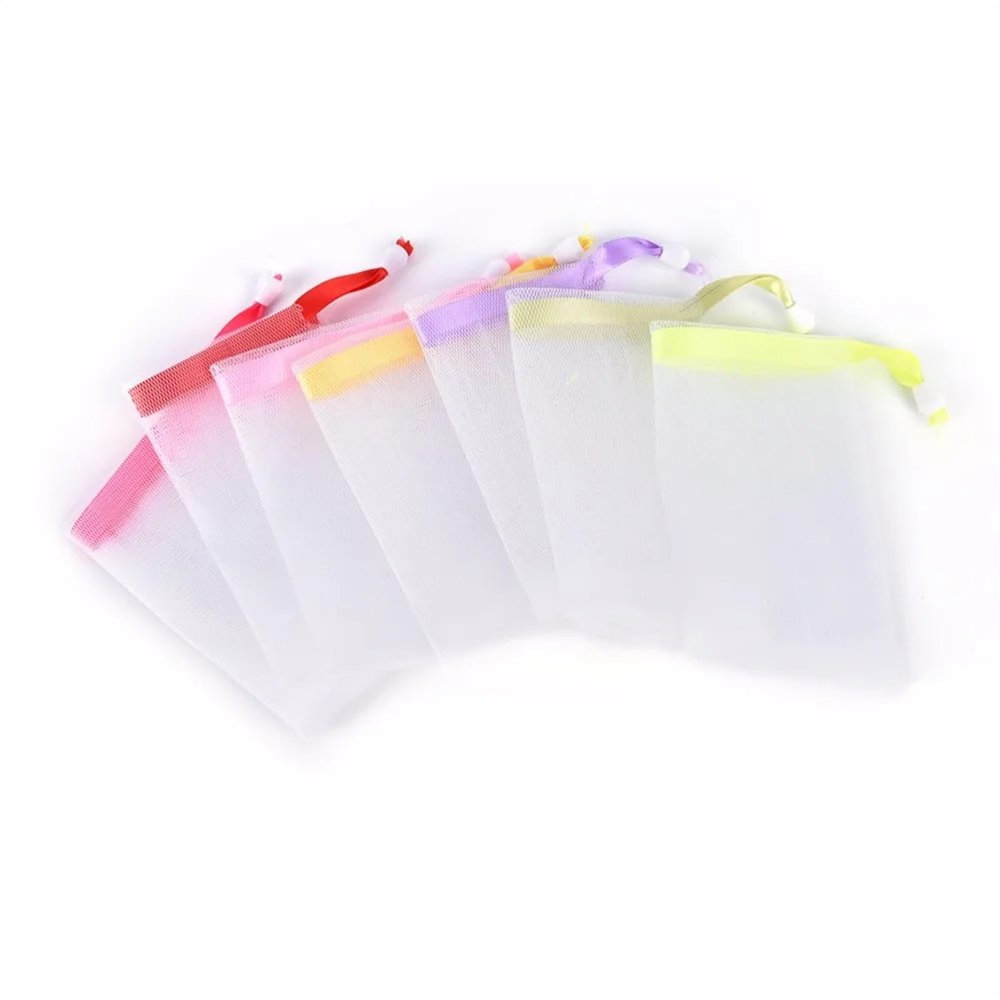 40Pcs Bar Soap Pouch Nylon Soap Mesh Bag Net for Foaming Cleaning Shaving Bath Foam Rub Shower hot Soap Savers for Bar Soap