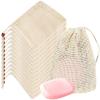 25pcs Bar Soap Pouch Soap Foaming Net Mesh Bags Bath Washing Tools Body Cleaning Bubble Helper Mesh Deep Cleaning Home Bathroom Exfoliating Supplies(with Bead) view 2