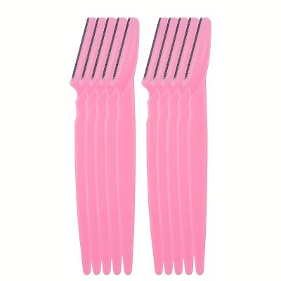 10 Pack Facial Razors for Women Face Shaving and Eyebrow Shaping  Stainless Steel Tools for Peach Fuzz, Lip and Chin Hair Removal, Smooth Skin Trimmer (10pcs pink)