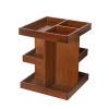 360 Rotating Makeup Organizer - Rustic Wood Storage for Bathroom | Vanity &, Swivel Cosmetic Holder for Perfumes, Skincare, Beauty Accessories view 1