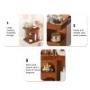 360 Rotating Makeup Organizer - Rustic Wood Storage for Bathroom | Vanity &, Swivel Cosmetic Holder for Perfumes, Skincare, Beauty Accessories view 4