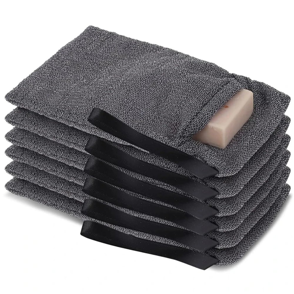 10 PCS Bar Soap Pouch Soap Exfoliating Bag Saver Pouch Mesh Woven Body Foam Scrubber Soaps Bag Sponge Exfoliator for Bathroom Shower