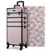 BYOOTIQUE Rolling Makeup Train Case 4in1 Professional Travel Art Deco Graphite view 1