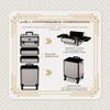 BYOOTIQUE Rolling Makeup Train Case 4in1 Professional Travel Art Deco Graphite view 2