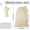 20PCS Bar Soap Pouch Soap Bags for Hotel Natural Soaps Saver Bag with Drawstring Exfoliating Soaps Pouch for Bath Shower view 2