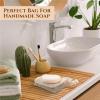 20PCS Bar Soap Pouch Soap Bags for Hotel Natural Soaps Saver Bag with Drawstring Exfoliating Soaps Pouch for Bath Shower view 3