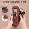 MAANGE Makeup Brush Set 19 PCS Travel Makeup Brushes Eyeshaowder Powder Concealers Foundation Professional Make Up Brush Set with Case (Coffee) view 2