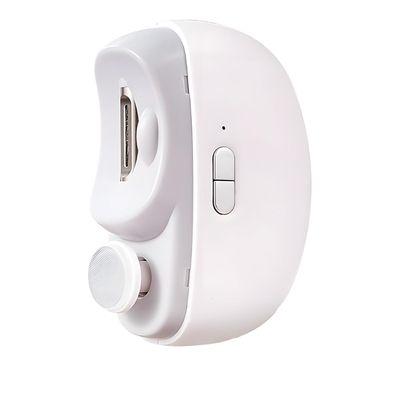 Clip Nail Clippers - Smart Nail Clipper for Seniors, Electric Nails Care Tool with LED Light, Painless Toenail Trimmer for Thick Nails, Arthritis, Low Vision Grooming Tool (White)